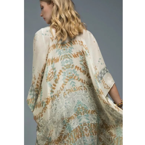 SOLD OUT Mojito Tie Dye Mandala Geometric Boho Kimono Wrap - Picture 4 of 6